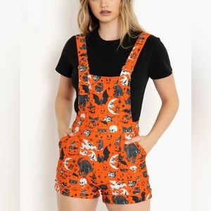 Blackmilk Trick or Treat Short Overalls